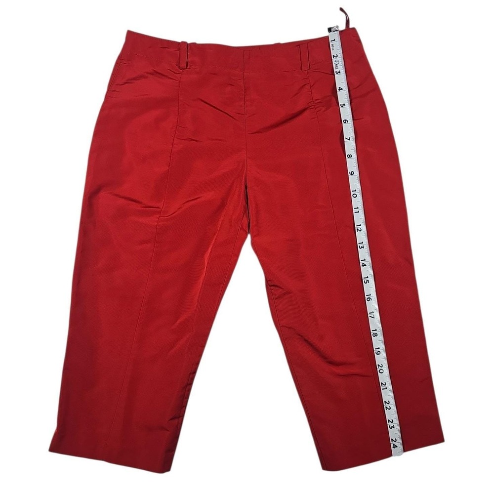 Miu Miu Cropped Culottes Wide Leg High Waist Capris 1997/1998  Red IT38/US4 Nwot - Picture 8 of 10